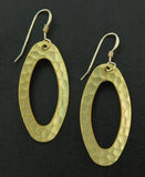 Sosie Designs - Gold Hammered Oval Earrings