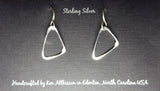 Ken’s handcrafted jewelry - Sterling Silver Earrings Triangle