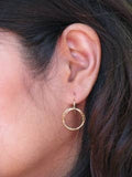 Sosie Designs - #5165 Gold Diamond Cut Circle Earrings