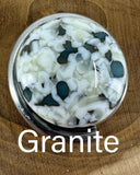 Open Teardrop Ring: Granite