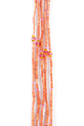 Swahili | AFRICAN MODERN - Set/5 Orange 26" Zulugrass Single Strands from The Leakey Collection