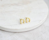 Sosie Designs - Gold Horseshoe Crystal Stud