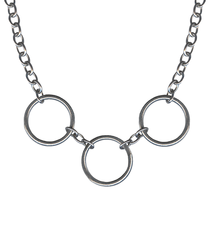 Classic Hardware - Triple Ring Chain Necklace