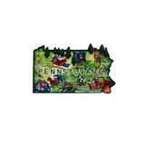 7 Star - Pennsylvania 3D State-Shaped Flexible Souvenir Magnet