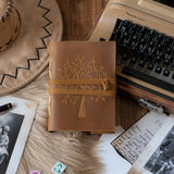 Embossed Leather Journal With Tree