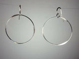 Ken’s handcrafted jewelry - Sterling Silver Earrings X-Large Circle