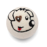 Ethical Global - Dogs: Eco Wool Dryer Balls Fair Trade: White Dog