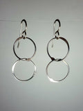 Ken’s handcrafted jewelry - Sterling Silver Two Medium Circles Long