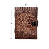 Tree Embossed Leather Journal diary with 200 Handmade pages