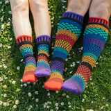 Solmate Socks - Gemstone Crew Socks | USA Made Sustainable Mismatched Socks: XL (Women 12+ / Men 11-14)