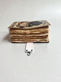 Leather Journal Vintage Notebook with Just A Girl Print