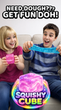 Novelty Brands - Fun Doh Squish & Squeeze Sparkle Cube Fidget Toy