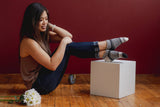 Solmate Socks - Pepper Ankle Socks | Sustainable USA Made No-Show Sock : S (Women6-8/Men5-7)