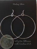 Ken’s handcrafted jewelry - Sterling Silver Earrings X-Large Circle