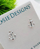 Sosie Designs - #1901 Sterling Silver Anchor Studs (9x10mm)
