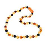 The Natural Amber - Multi Baroque Polished Baltic Amber Beads Necklace : Pop / 12.6"
