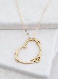 Sosie Designs - Gold Matte Floating Heart Necklace