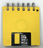 Upcycled Matte Colored Floppy Disk Journals: Yellow