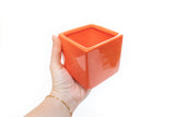 Air Plant Shop - CLEARANCE PRICE: Ceramic Cube Container - Choose Your Color: Sky Blue