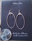 Ken’s handcrafted jewelry - Sterling Silver Earrings Medium Ovals
