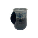 Clay in Motion - The Original Handwarmer Mug: Black and Brown / Left Hand