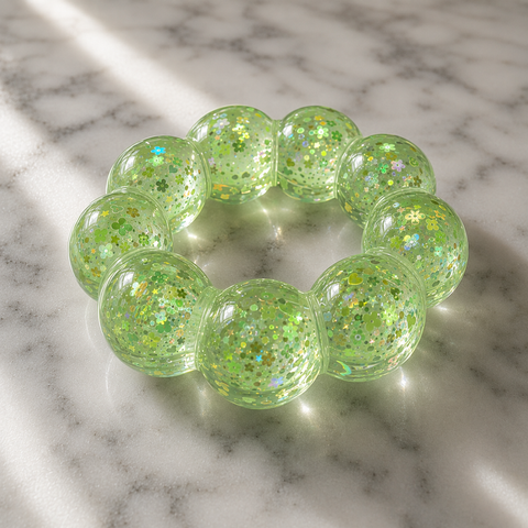 Feelzies FOS9G Feelzies™ Glow-in-the-Dark Squishy Bracelet: Lime Pop