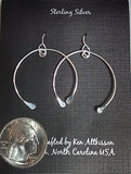 Ken’s handcrafted jewelry - Sterling Silver Earrings Wishbone