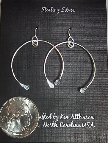 Ken’s handcrafted jewelry - Sterling Silver Earrings Wishbone