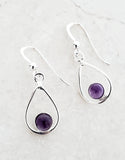 Sosie Designs - Sterling Silver Teardrop Earrings - Amethyst