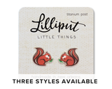 Lilliput Little Things - Squirrel Earrings: Red