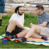 Solmate Socks - Gemstone Crew Socks | USA Made Sustainable Mismatched Socks: XL (Women 12+ / Men 11-14)