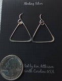 Ken’s handcrafted jewelry - Sterling Silver Earrings Large Triangles