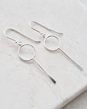 Sosie Designs - Silver Circle Paddle Earrings