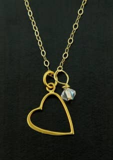 Sosie Designs - Gold Open Heart Necklace