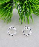 Sosie Designs - Silver Hammered Circle Studs
