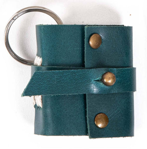 Miniature Journal  keyring: Green