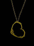 Sosie Designs - Gold Matte Floating Heart Necklace