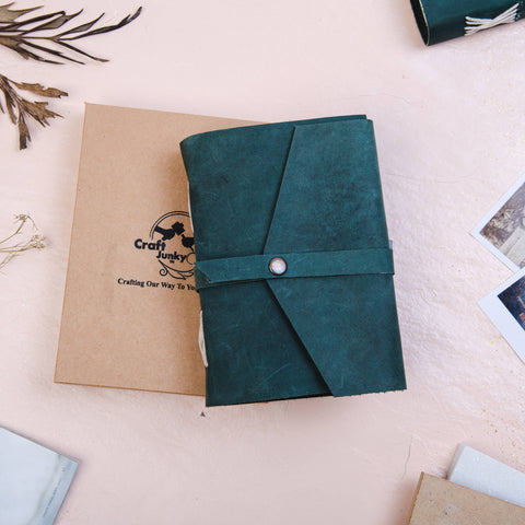 Leather journal diary with Unruled/Ruled page Travel journal: Unlined