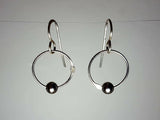 Ken’s handcrafted jewelry - Sterling Silver Earring Small Circle w/Sterling Silver Bead