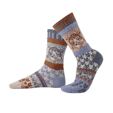 Solmate Socks - Cat Crew Socks USA Made Giveback Socks for Pet Rescue : Large (Women 10 - 12 / Men 9 - 11)