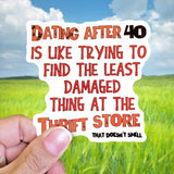 Tipsy Coasters & Gifts - Funny Sticker | Dating after 40