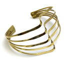 Gold Wave Adjustable Bronze Bracelet