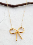 Sosie Designs - Gold Ribbon Bow Tie Necklace