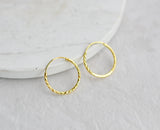 Sosie Designs - Gold over Sterling Silver Diamond Cut Endless Hoops - 16mm
