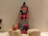 Halloween Witch Wood Cutout: 10x4