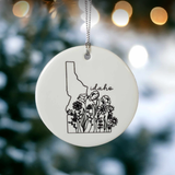 Mad River - Christmas Wildflower Ornament Personalized with your State