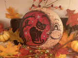 - Johanna Parker Halloween Moon Wood Cutout: 11x11