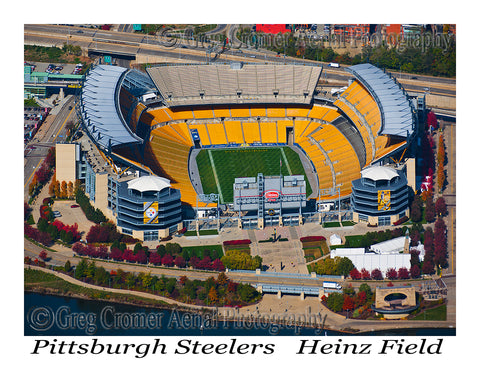 Heinz Field Steelers Top View 16x20