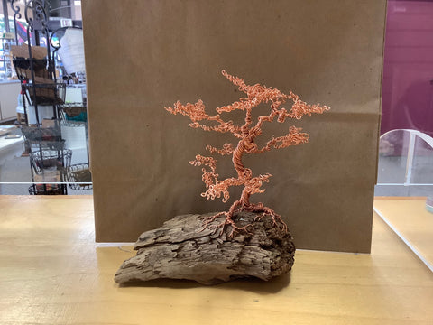 #30 Copper Tree on Driftwood by Carrie