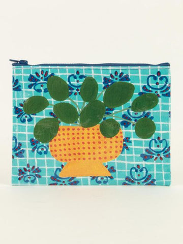 PRETTY PLANT ZIPPER POUCH